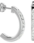 Cercei Hoop Nobili din Aur 14k cu Diamante Naturale de 0.46 ct din 14k Aur Alb - Castelo.ro