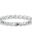 Inel Eternity din Aur 14k cu Diamante Naturale de 1.09 ct din 14k Aur Alb - Castelo.ro