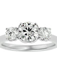 Inel de Logodnă Vivienne din Aur 14k cu Trei Diamante Create în Laborator de 1.62 ct din 14k Aur Alb - Castelo.ro