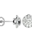 Cercei din Aur 14k Cu Moissanite Stud de 1.06 ct din 14k Aur Alb - Castelo.ro