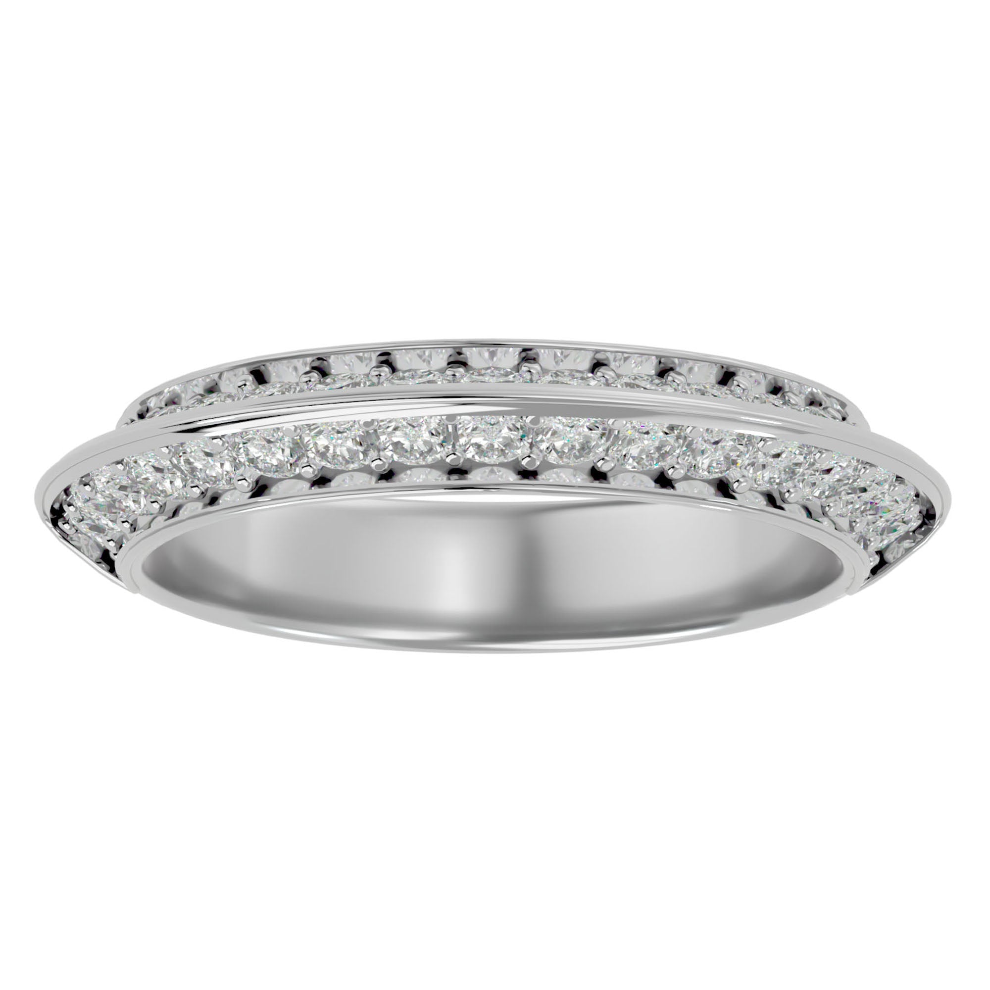 Inel Etern Dual cu Diamante Naturale de 1.02 ct din Platina - Castelo.ro