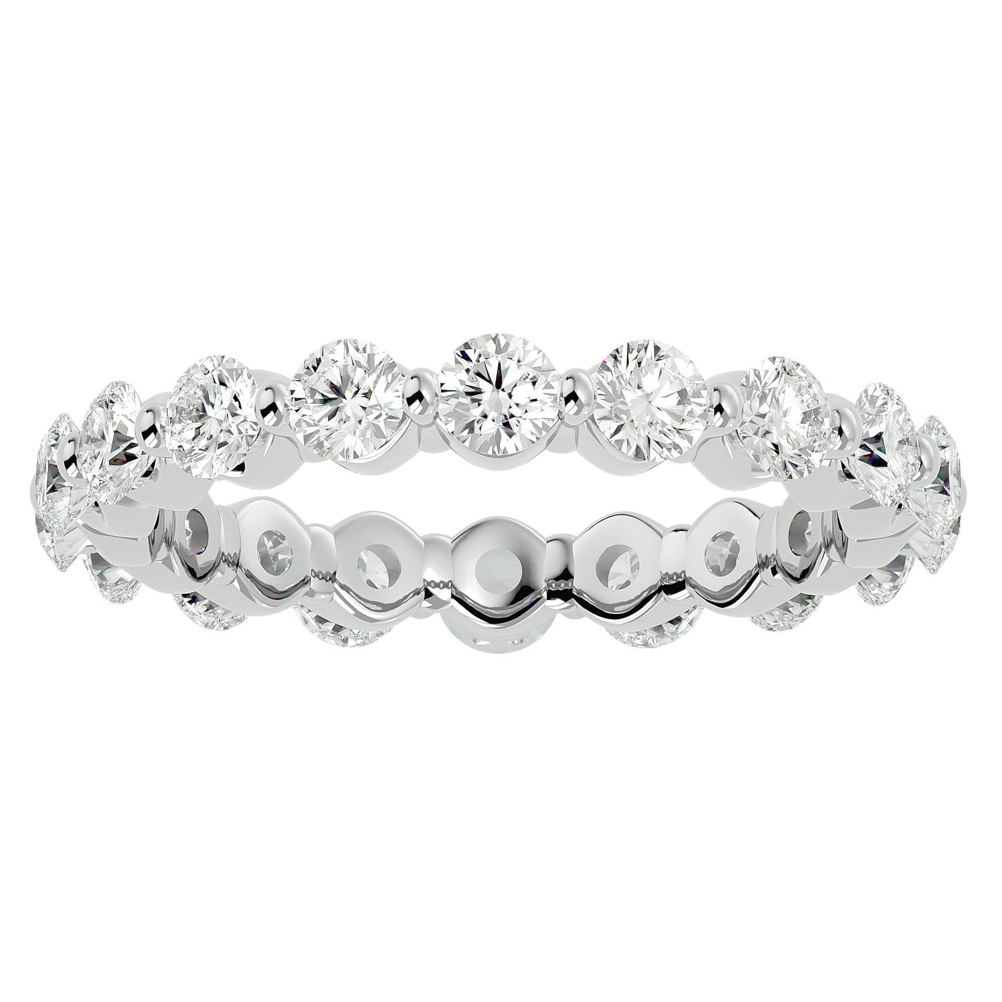 Inel Eternity cu Diamante Naturale de 2.01 ct din Platina - Castelo.ro