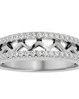 Inel Diademă cu Diamante Naturale în Montură Clasică de 0.30 ct din Platina - Castelo.ro