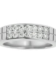 Inel Etern Dual din Aur 14k cu Diamante Create în Laborator de 0.82 ct din 14k Aur Alb - Castelo.ro