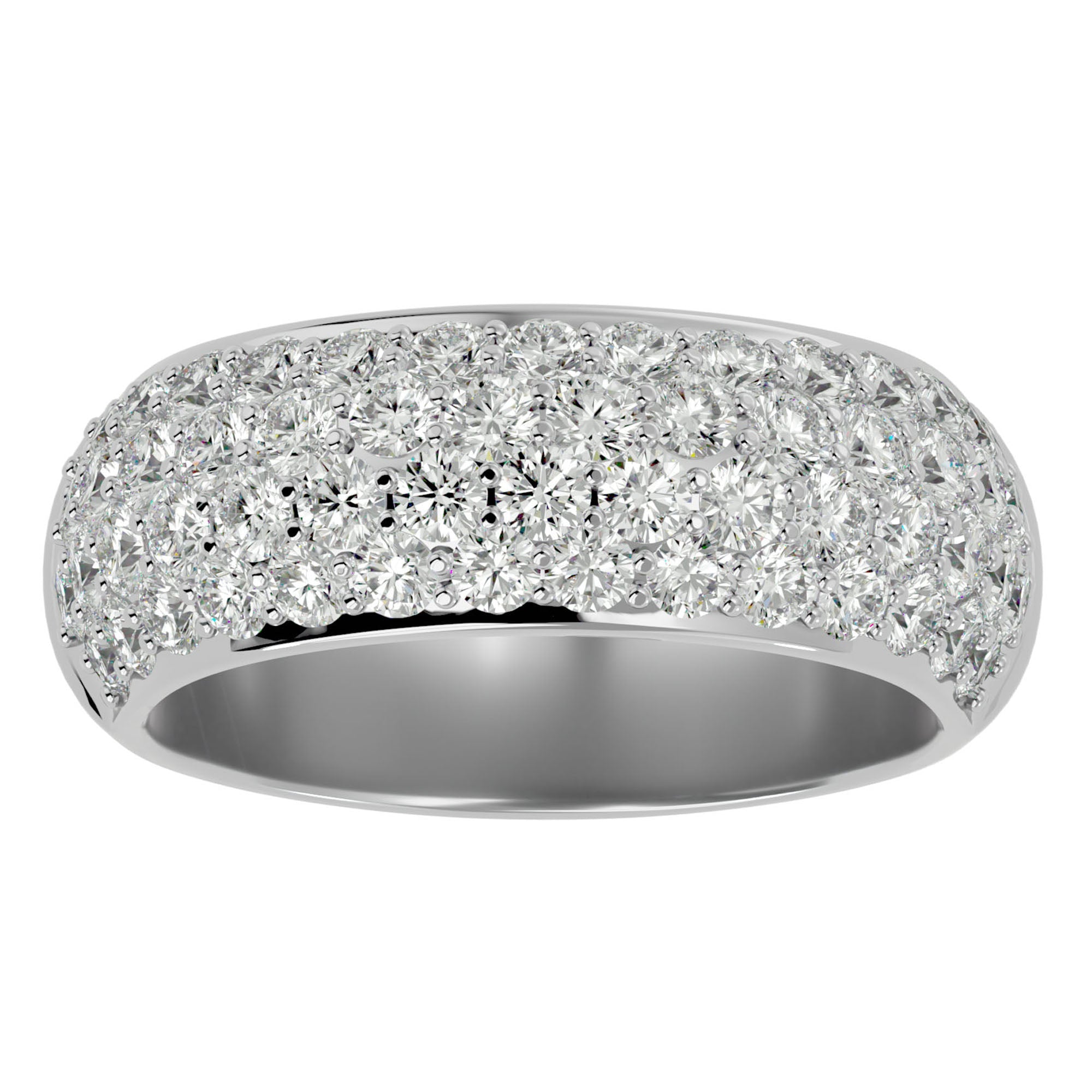 Inel Nupțial Pavé cu Diamante Naturale de 1.87 ct din Platina - Castelo.ro