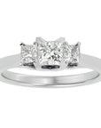 Inel de Logodnă Trei Diamante Create în Laborator Cu Tăietură De Prințesă de 0.96 ct din Platina - Castelo.ro