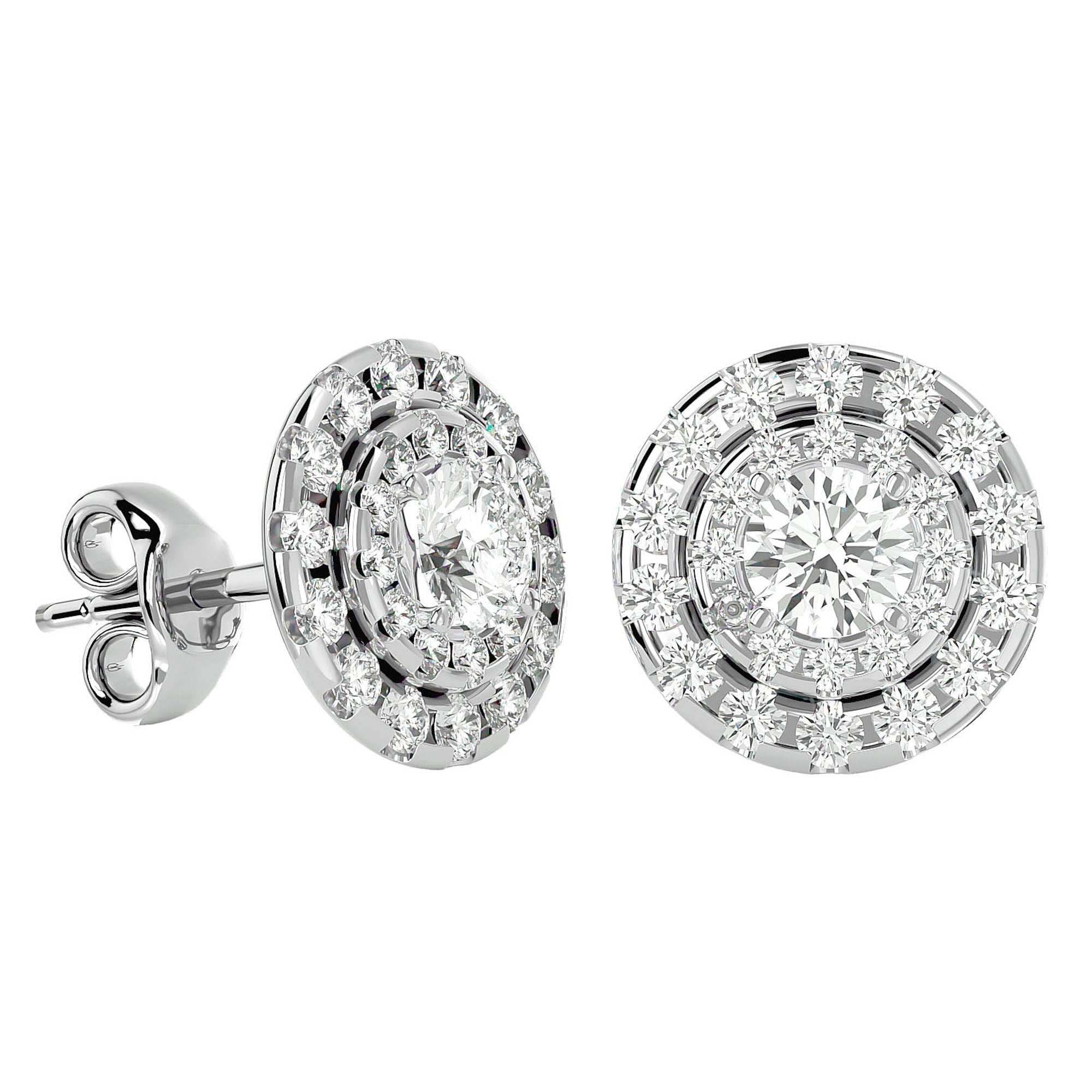 Cercei Halo Distins Cu Diamante Create în Laborator de 1.97 ct din - Castelo.ro