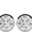 Cercei cu Diamant Natural In Montură Bezel de 1.18 ct din - Castelo.ro