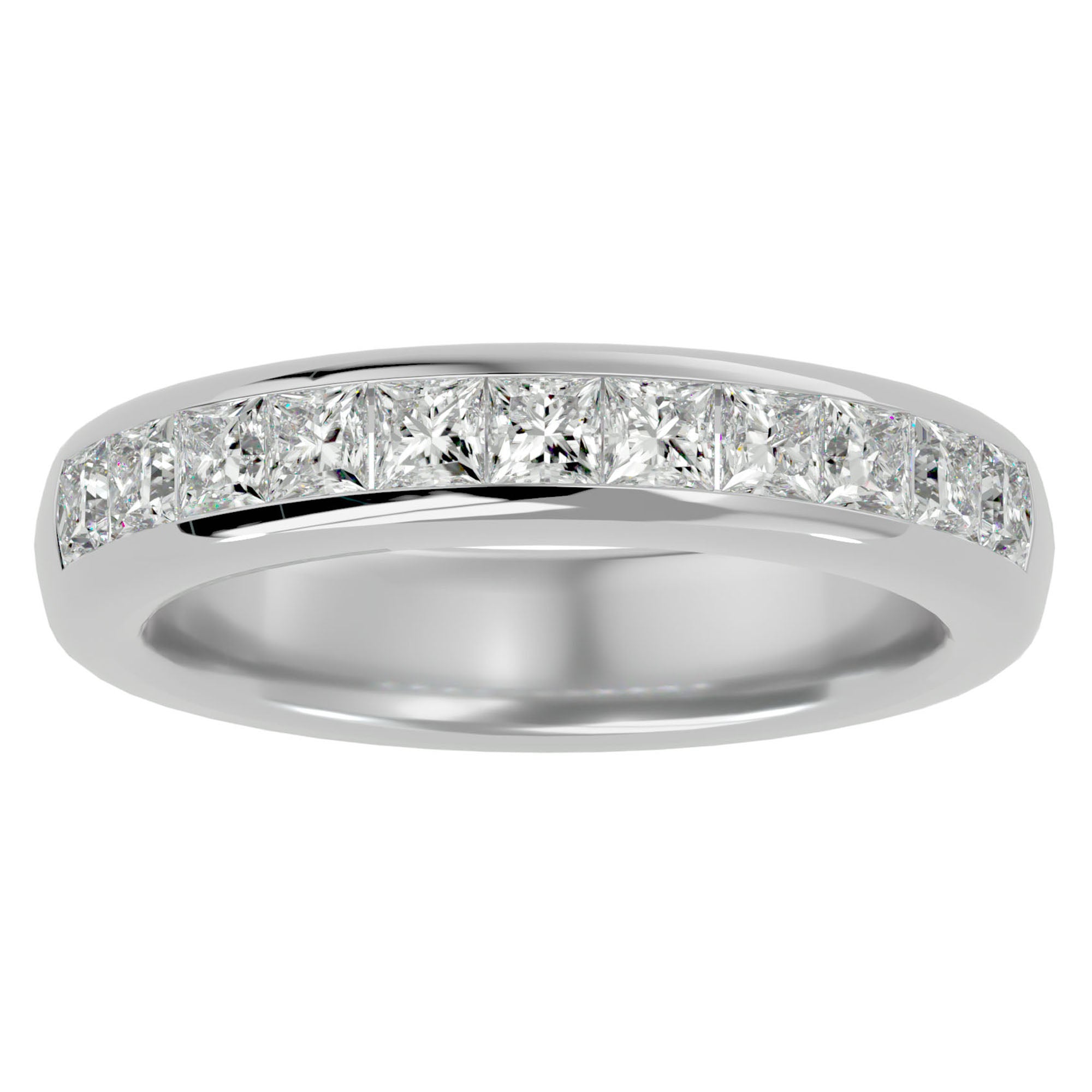 Verighetă cu Moissanite Eternity de 1.07 ct din Platina - Castelo.ro