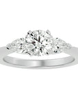 Inel de Logodnă Hélène cu Trei Diamante Naturale de 2.18 ct din Platina - Castelo.ro