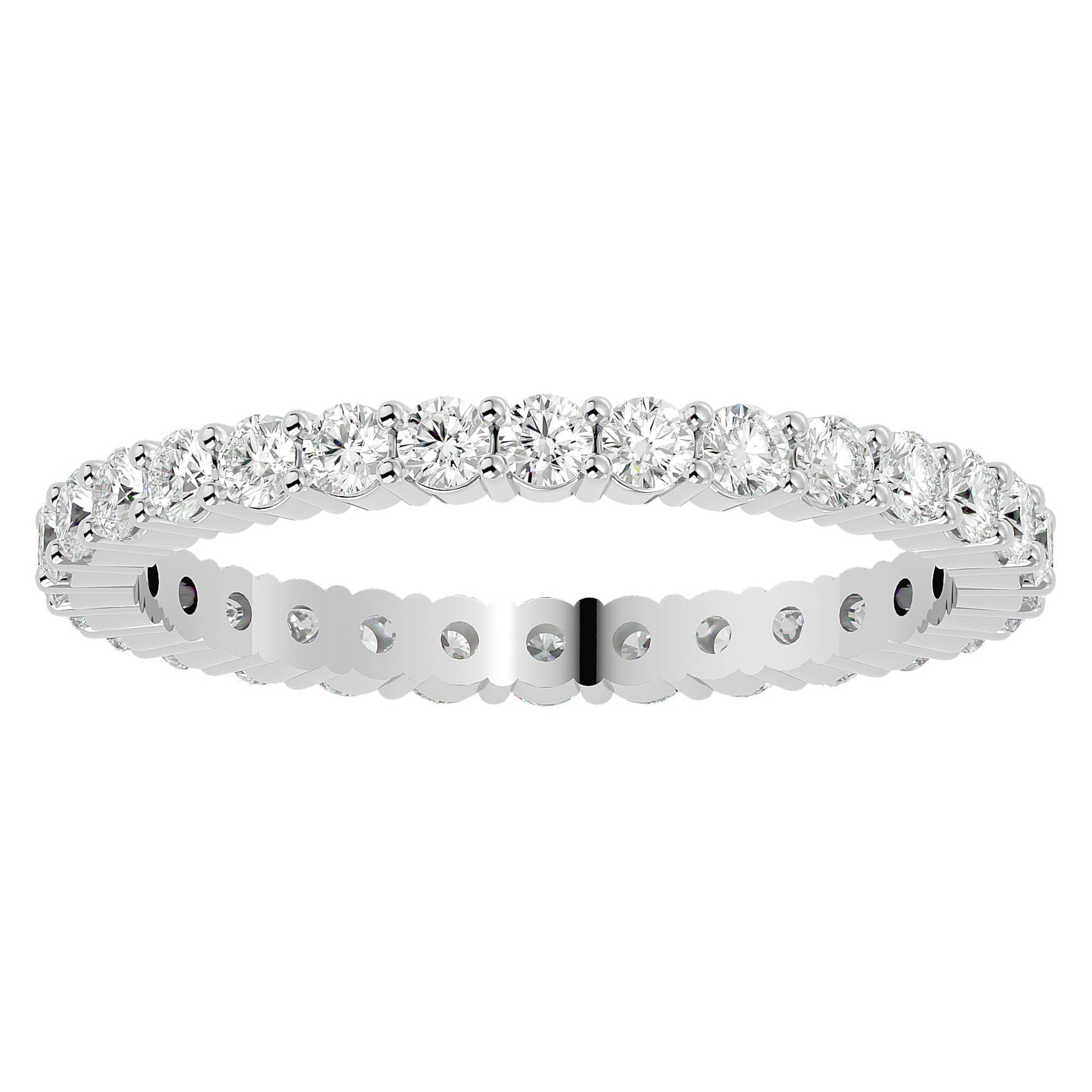 Inel Eternity din Aur 14k cu Diamante Create în Laborator de 0.90 ct din 14k Aur Alb - Castelo.ro