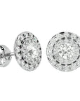 Cercei Halo Distins Cu Moissanite de 1.97 ct din - Castelo.ro