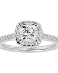 Inel de Logodnă Halo Pavé cu Diamante Naturale de 1.79 ct din Platina - Castelo.ro
