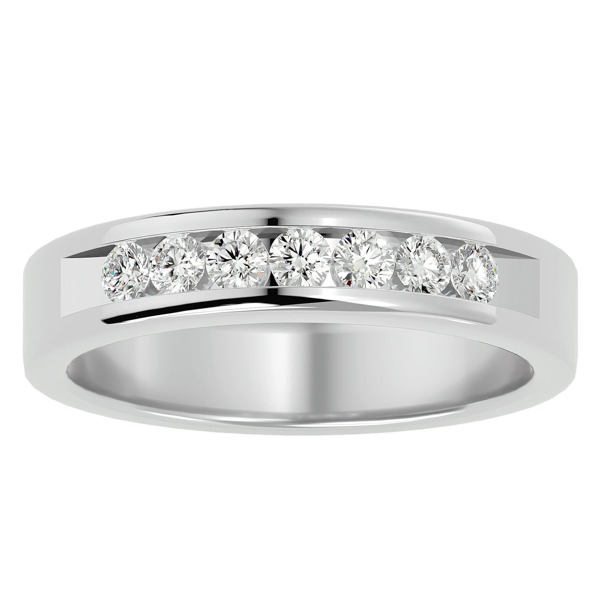 Inel Eternity Céline cu Diamant Naturale de 0.52 ct din Platina - Castelo.ro
