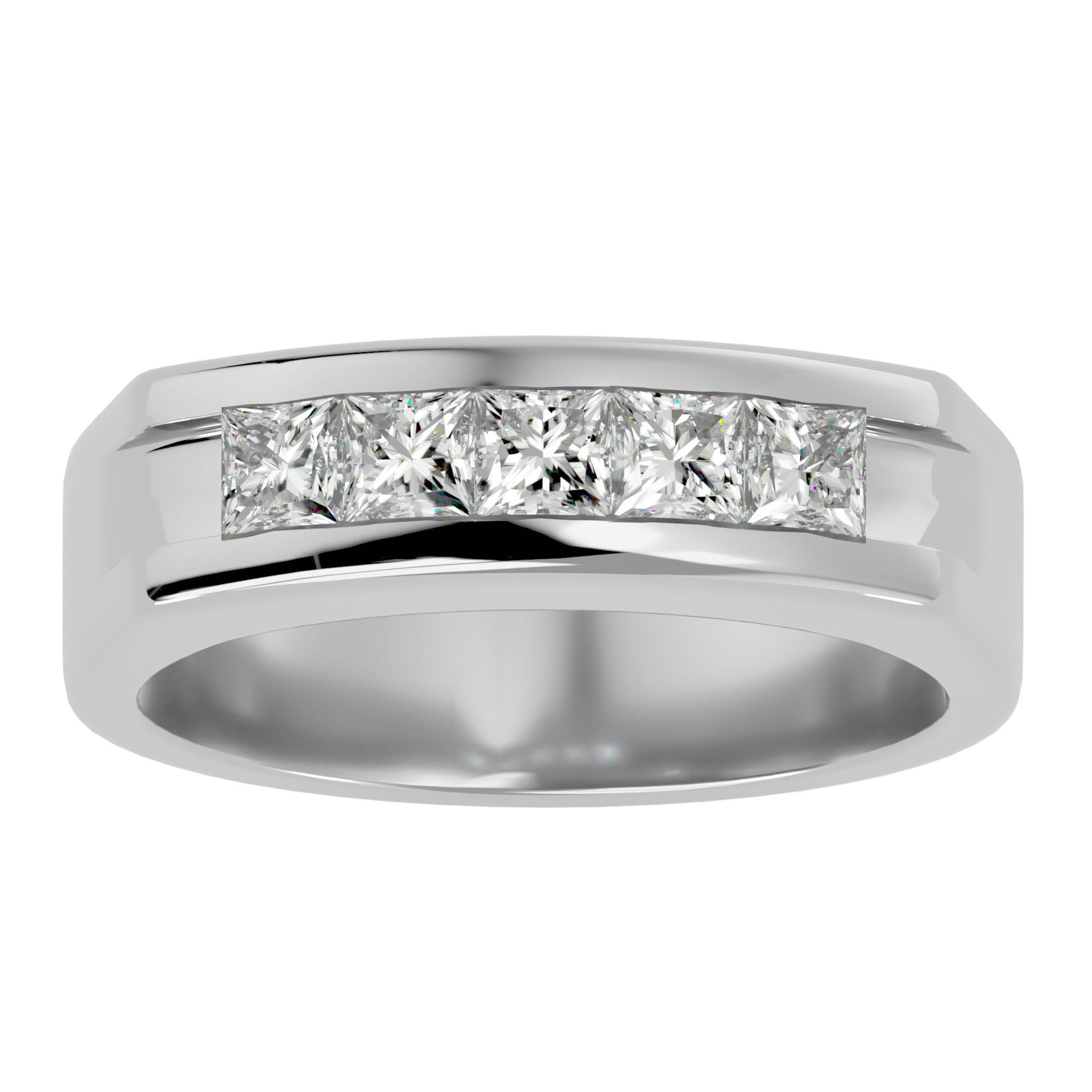 Verighetă Prestigiu cu Diamante Naturale de 1.24 ct din Platina - Castelo.ro