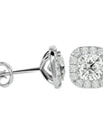 Cercei Stud din Aur 14k Cu Diamante Naturale de 2.06 ct din 14k Aur Alb - Castelo.ro