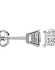 Cercei Stud Montură Prințesă cu Diamant Natural de 1 ct din - Castelo.ro