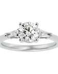 Inel de Logodnă cu Trei Moissanite de 1.22 ct din Platina - Castelo.ro