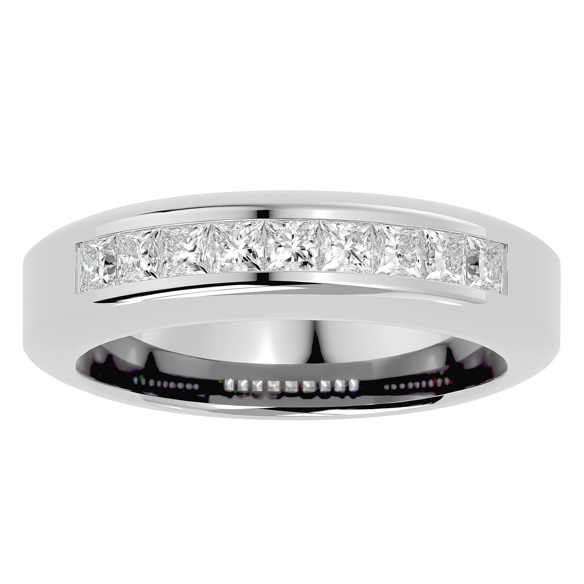 Verighetă cu Diamante Naturale Eternity de 0.88 ct din Platina - Castelo.ro