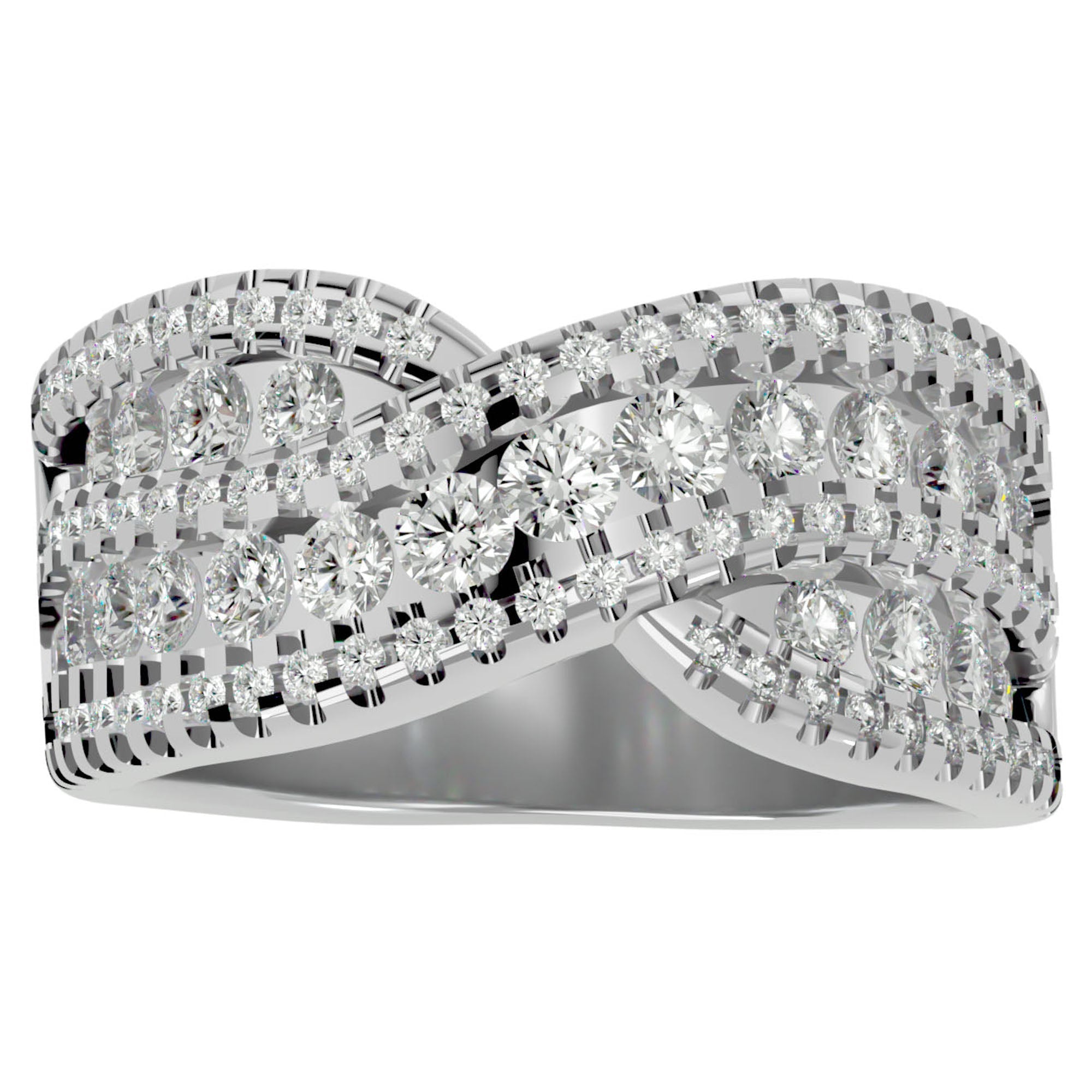 Inel Nobil cu Diadema de Diamante Create în Laborator de 1.26 ct din Platina - Castelo.ro