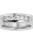Verighetă din Aur 14k cu Bandă De Diamante Naturale de 1.03 ct din 14k Aur Alb - Castelo.ro