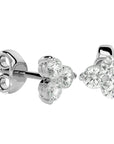 Cercei Stud Martini din Aur 14k Moissanite de 0.44 ct din 14k Aur Alb - Castelo.ro