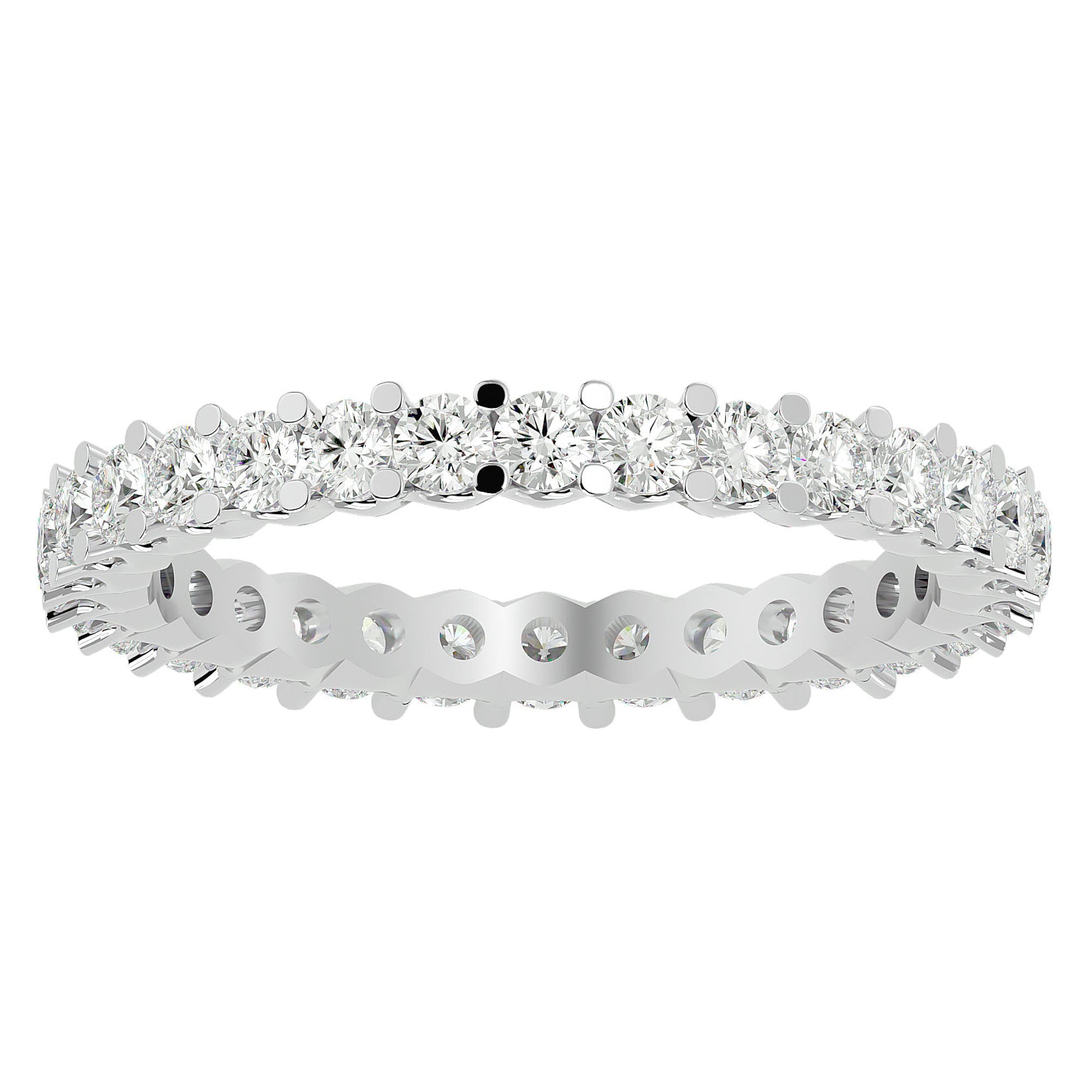 Inel Eternity din Aur 14k cu Diamante Naturale de 1.12 ct din 14k Aur Alb - Castelo.ro