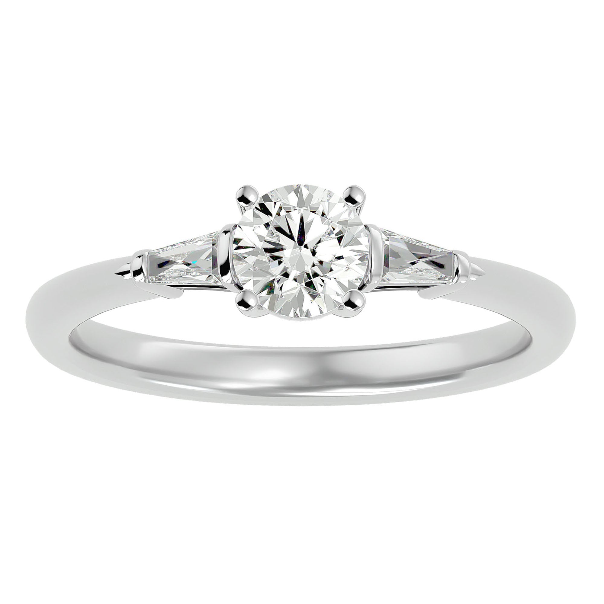 Inel de Logodnă Solitaire cu Moissanite de 0.69 ct din Platina - Castelo.ro