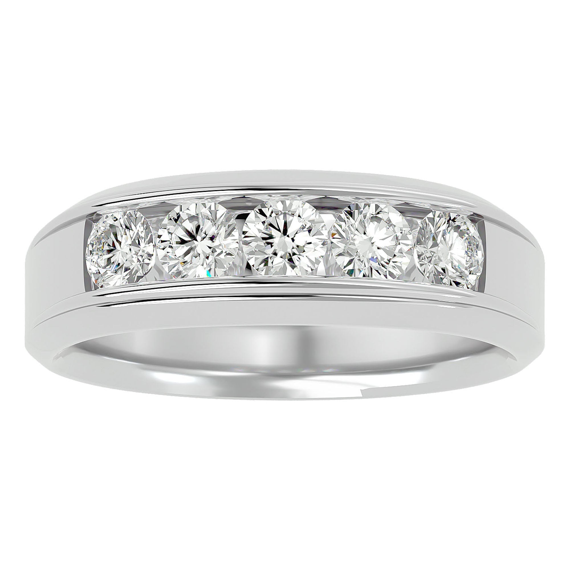 Verighetă Emilia cu Diamante Create în Laborator de 1.29 ct din Platina - Castelo.ro