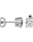 Cercei Stud Solitaire din Aur 14k cu Diamante Naturale de 0.94 ct din 14k Aur Alb - Castelo.ro