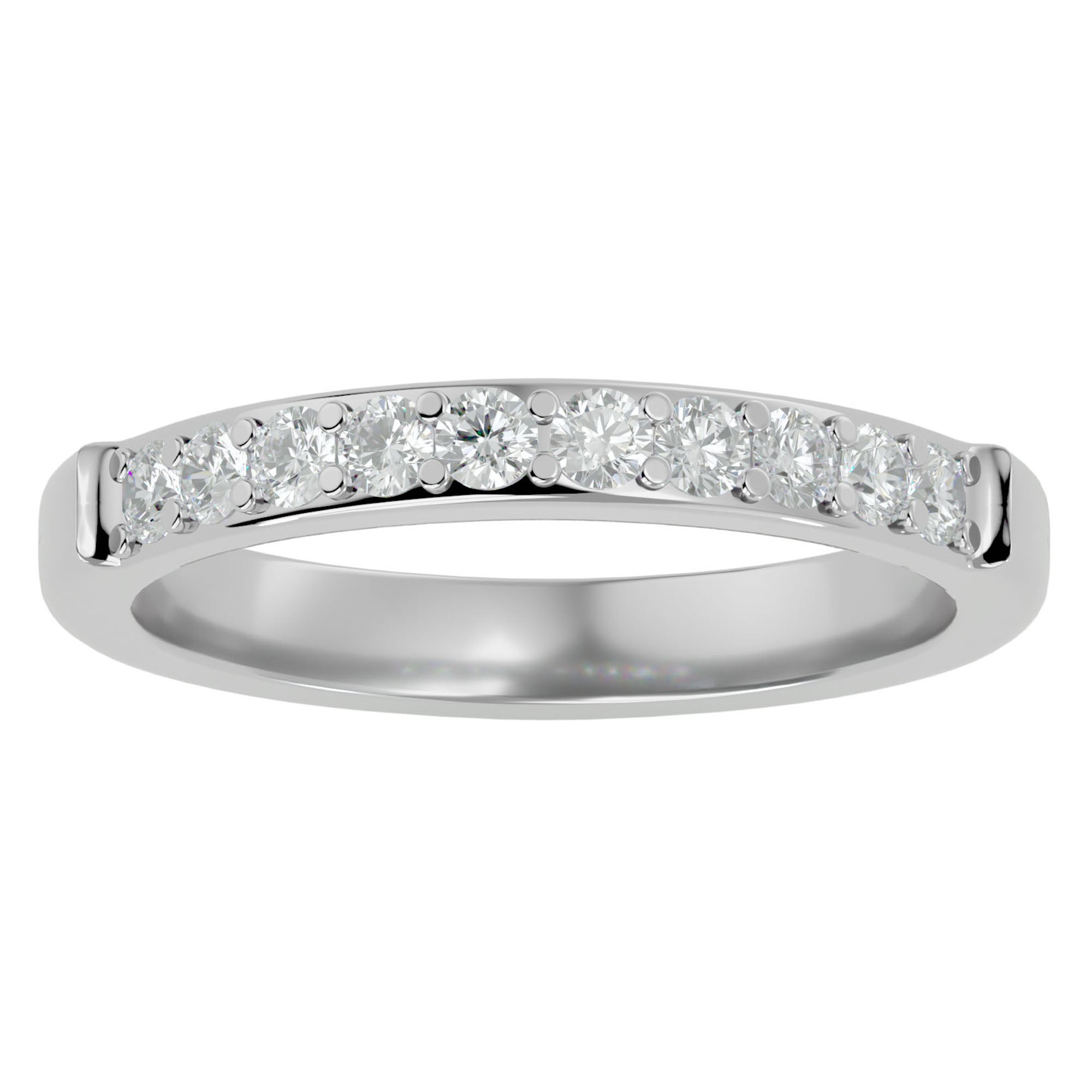 Inel Eternity Cu Moissanite de 0.40 ct din Platina - Castelo.ro
