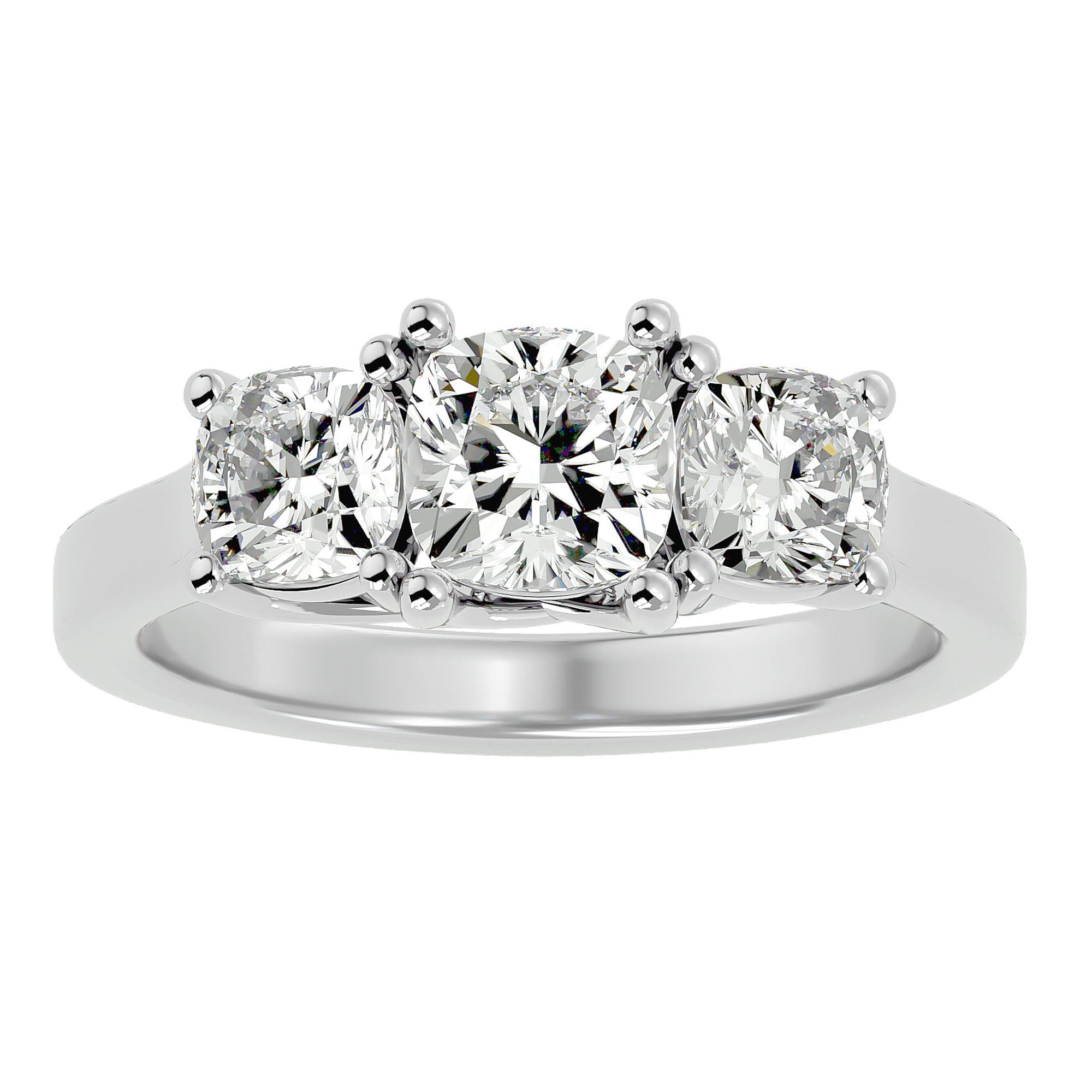 Inel de Logodnă Contessina cu Trei Diamante Naturale de 2.47 ct din Platina - Castelo.ro