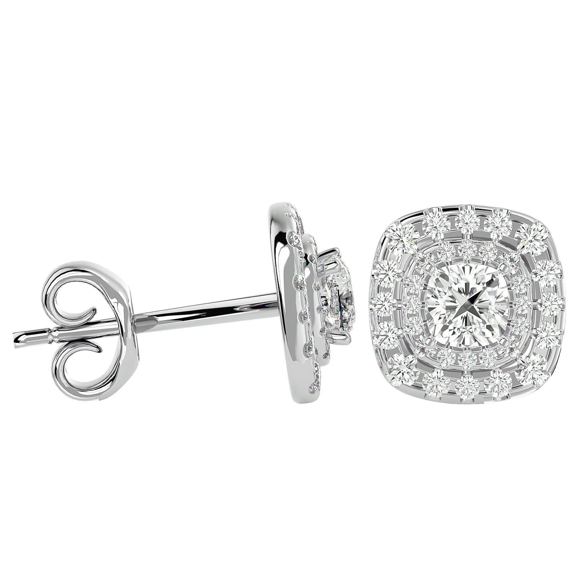 Cercei Stud Cu Moissanite de 2.2 ct din - Castelo.ro