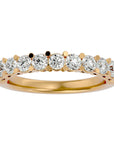 Inel Cu 11 Diamante Naturale Montate In Prong 1.11 ct din 18k Aur Galben - Castelo.ro