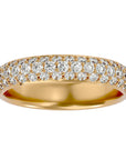 Inelul Promisiunii cu Moissanite Pavé de 0.77 ct din 18k Aur Galben - Castelo.ro