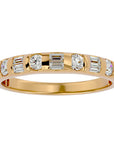 Inel Bagheta Eternity din Aur 14k cu Diamante Naturale de 0.56 ct din 14k Aur Galben - Castelo.ro