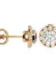 Cercei din Aur 14k Cu Moissanite Stud de 1.06 ct din 14k Aur Galben - Castelo.ro