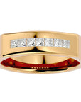 Verighetă Clasică din Aur 14k cu Diamante Create în Laborator de 0.50 ct din 14k Aur Galben - Castelo.ro