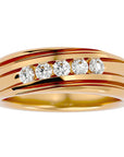 Verighetă Regală din Aur 14k cu Moissanite de 0.51 ct din 14k Aur Galben - Castelo.ro