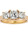 Inel de Logodnă Contessina din Aur 14k cu Trei Diamante Create în Laborator de 2.47 ct din 14k Aur Galben - Castelo.ro
