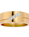 Verighetă Prestigiu cu Moissanite de 0.36 ct din 18k Aur Galben - Castelo.ro