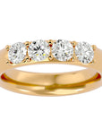 Inel Eternity din Aur 14k cu 4 Diamante Create în Laborator de 0.96 ct din 14k Aur Galben - Castelo.ro