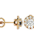 Cercei Cu Diamante Naturale Stud de 1.06 ct din 18k Aur Galben - Castelo.ro