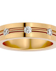 Verighetă din Aur 14k cu Bandă De Diamante Naturale de 0.56 ct din 14k Aur Galben - Castelo.ro