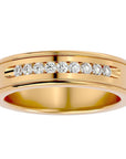 Verighetă Céline cu Bandă De Diamante Create în Laborator de 0.31 ct din 18k Aur Galben - Castelo.ro