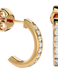 Cercei Hoop Regali din Aur 14k cu Diamante Naturale de 0.54 ct din 14k Aur Galben - Castelo.ro