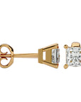 Cercei Stud Montură Prințesă din Aur 14k cu Diamant Natural de 1 ct din 14k Aur Galben - Castelo.ro