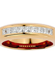 Verighetă cu Moissanite Eternity de 0.88 ct din 18k Aur Galben - Castelo.ro
