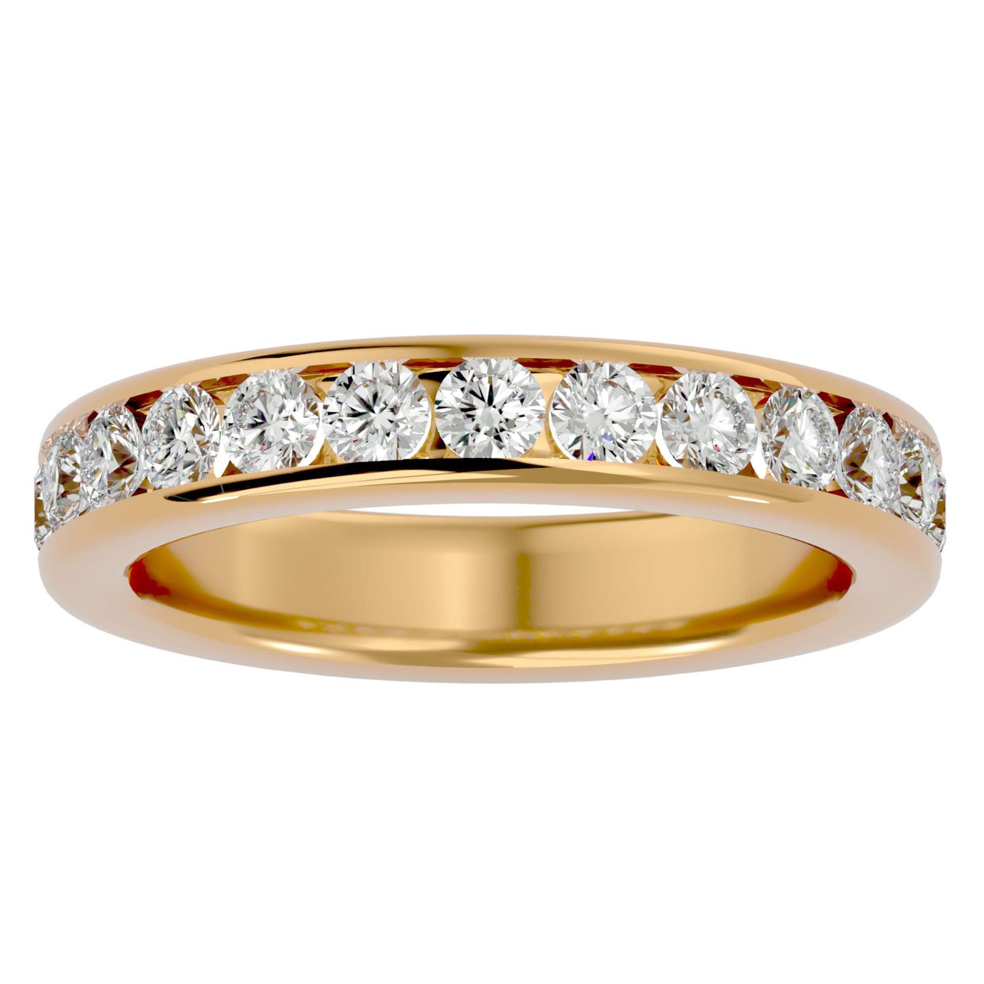 Inel Eternity Cu Diamante Naturale de 0.96 ct din 18k Aur Galben - Castelo.ro