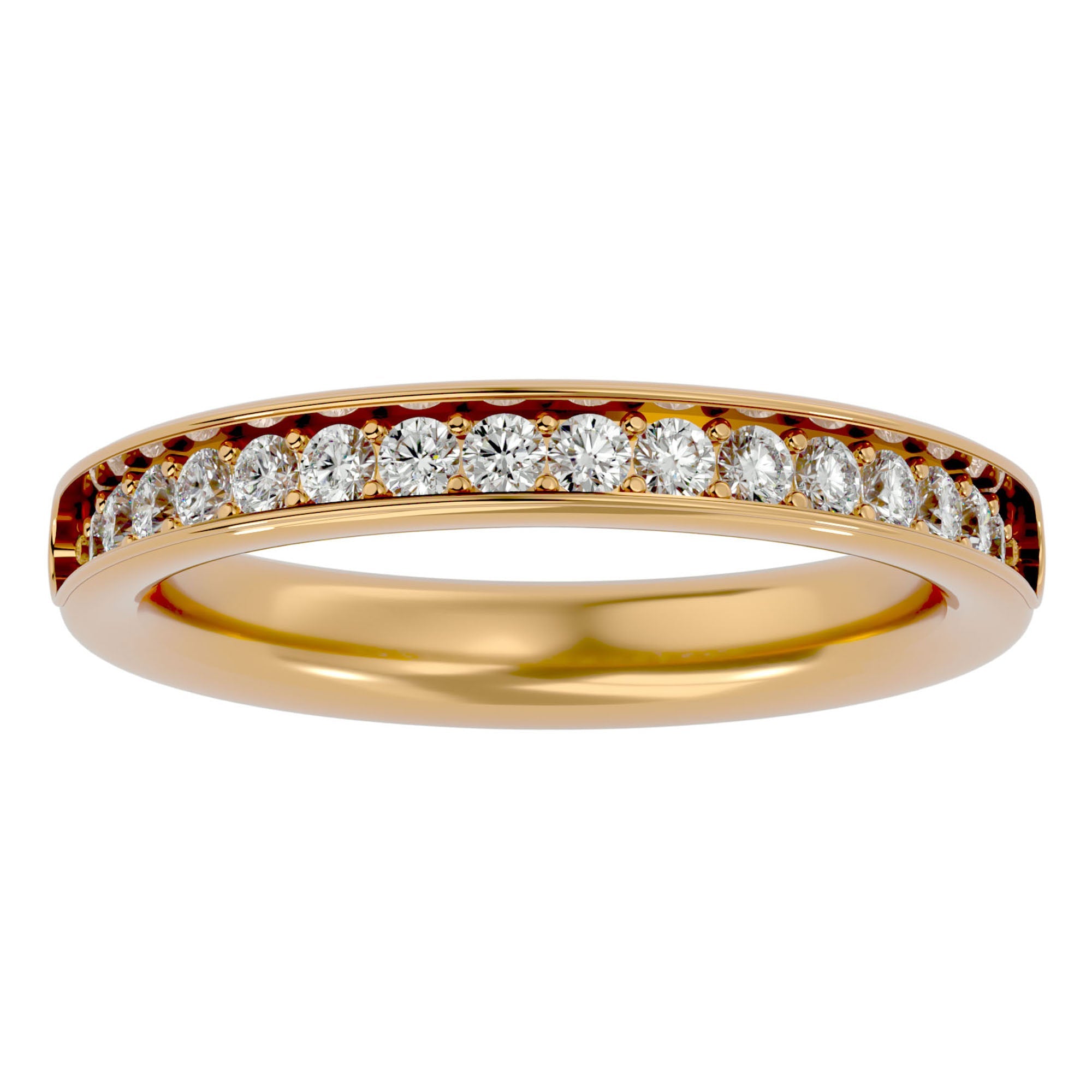 Inel Eternity Cu Diamante Naturale de 0.41 ct din 18k Aur Galben - Castelo.ro